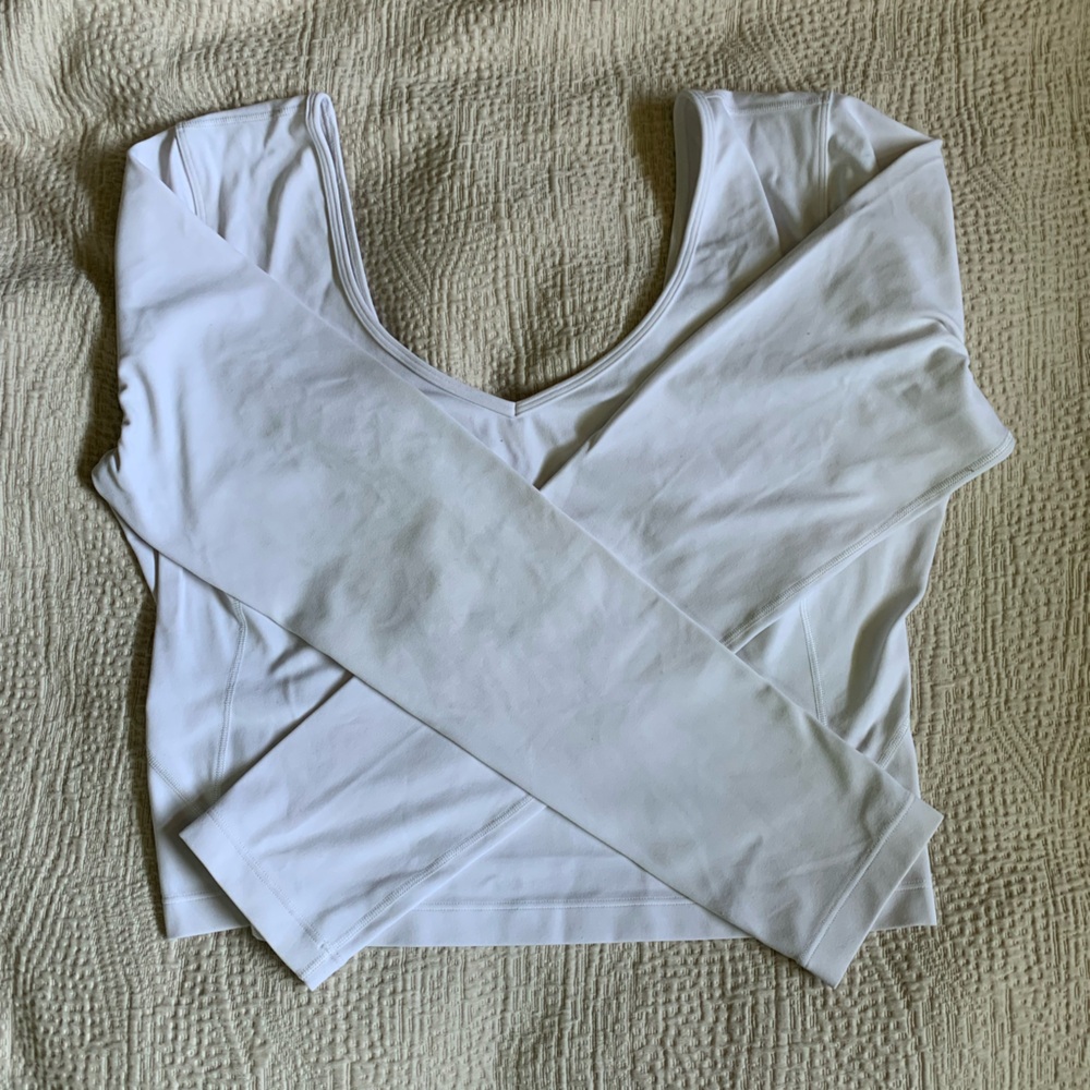 Lululemon Align Long Sleeve Scoop Neck Cropped Top